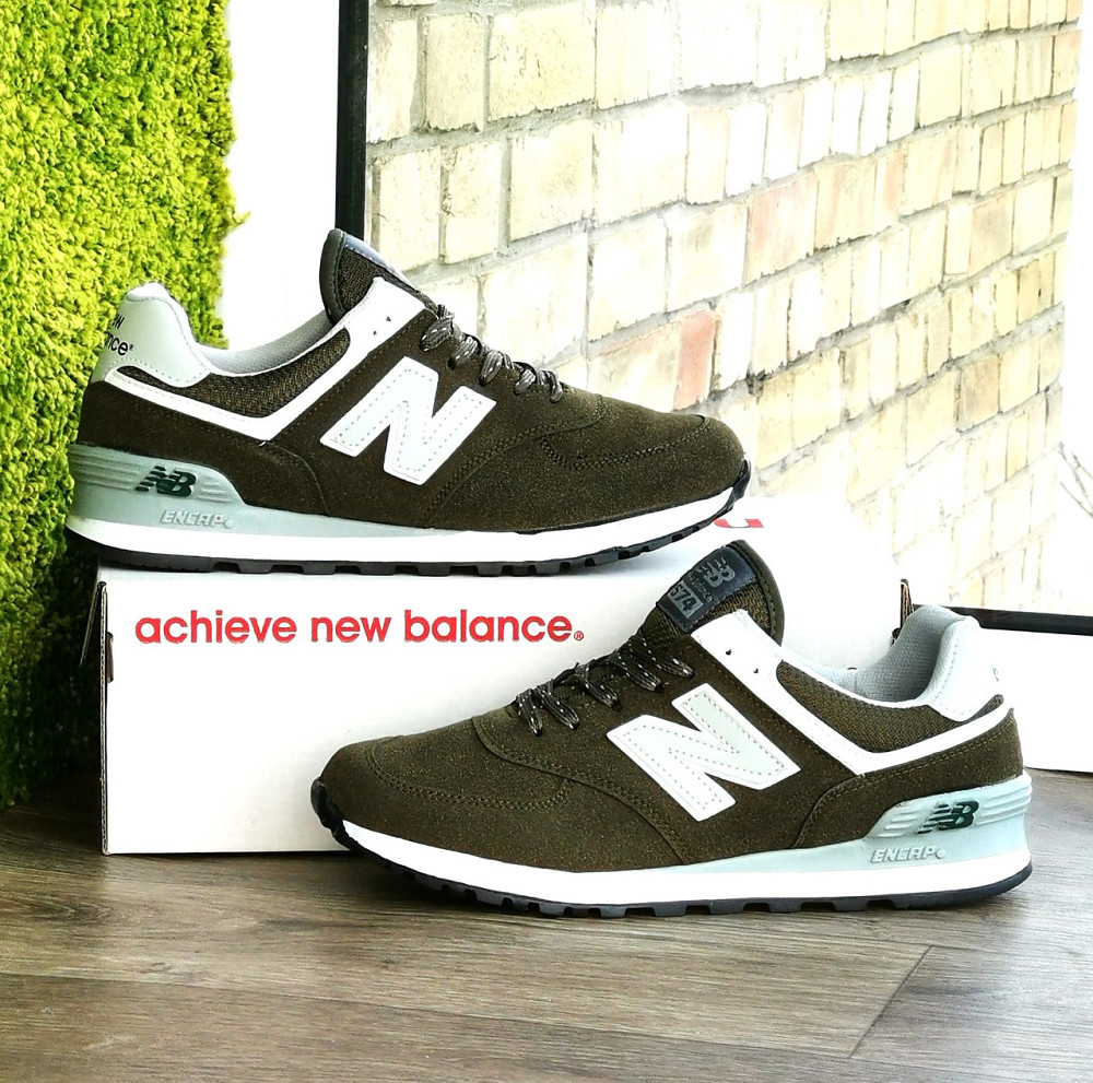 Кроссовки New Balance 574 Хаки Замшевые Мужские Зелёные Нью Баланс (размеры: 42,43,44,46) - 63-7 Днепр - изображение 8