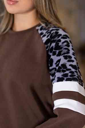 Теплий жіночий світшот "Today" | Батал Шоколадний, 54-56 Київ