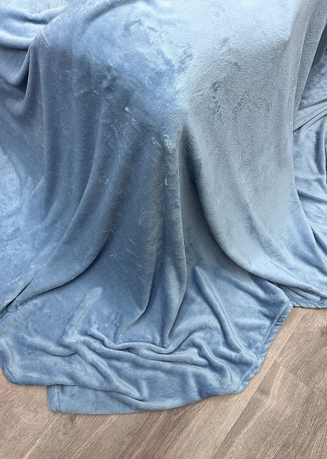 Плед-покривало Decorator WellSoft 150х210 см однотонний Блакитний (87-158) Київ - фото 7