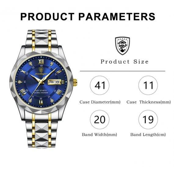 Годинник чоловічий наручний Poedagar Stava (Сріблястий) Вінниця - фото 9