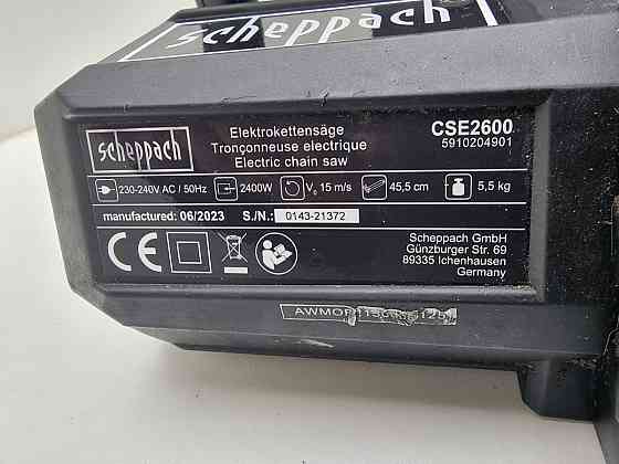 Електрична ланцюгова пила Scheppach CSE2600 (товар вживаний) Луцк
