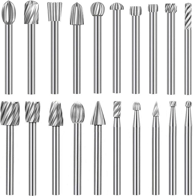 Набор борфрез по дереву 20 шт для гравера и мини-дрели Киев - изображение 1