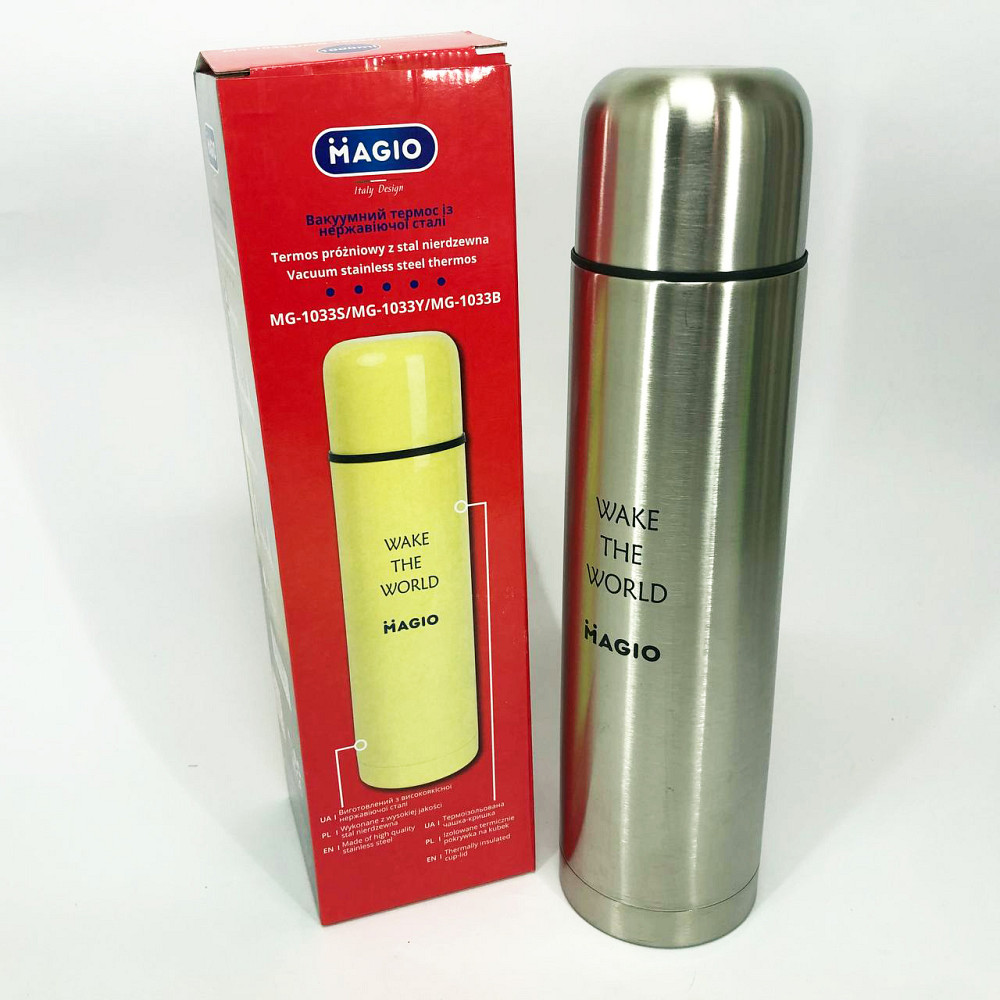 Класичний термос для чаю і кави MAGIO MG-1033S 1 л, Термос для гарячого чаю Термоконтейнер напоїв VB-49 Львів - фото 3