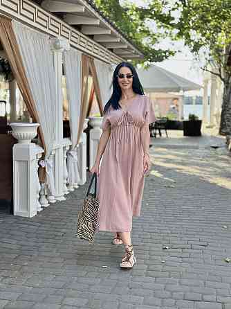 Довга муслінова сукня "Lira" | Батал Капучіно, 54-56 Київ