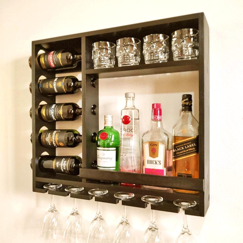 Настенная винная полка 