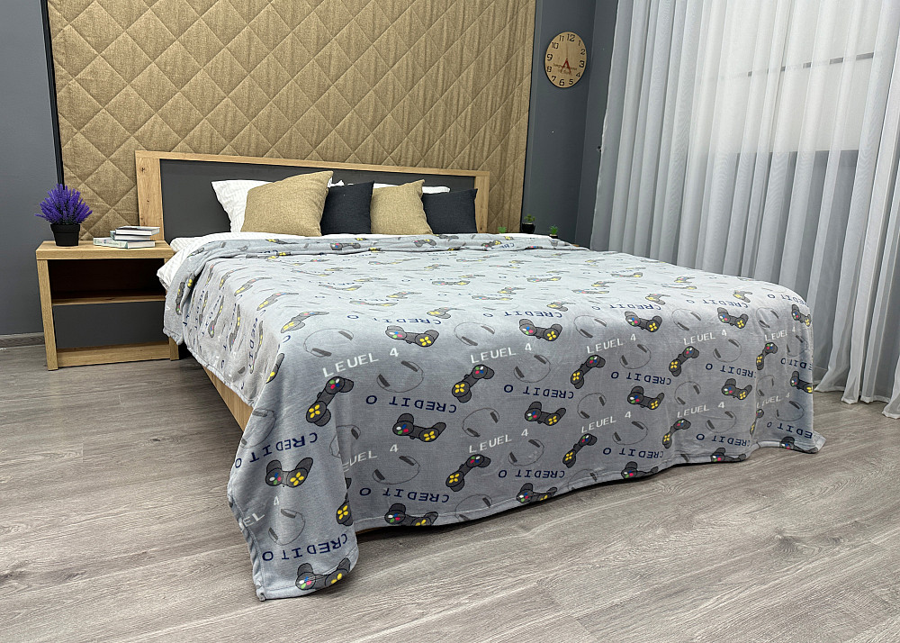 Плед-покривало Decorator WellSoft PLAYER 150х210 см з принтом "Геймпад" (87-190) Київ - фото 5