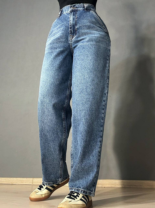 Джинси жіночі It’s Basic 2952-4 skater baggy банани з косими кишенями світло-сині, світло-синій, 40, 40, 85 см, 116 см Київ - фото 1