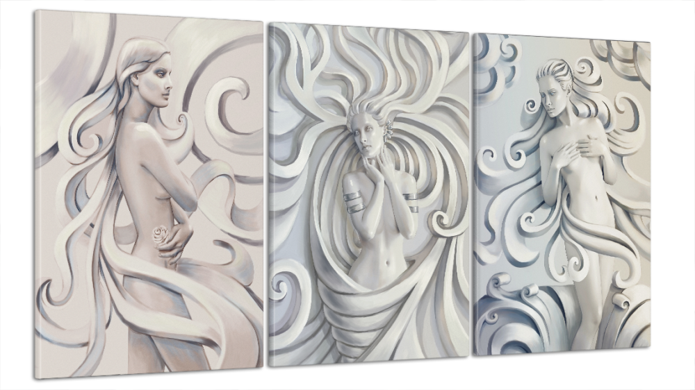Модульна картина Абстракція Дівчина Art-34_B3 Київ - фото 1