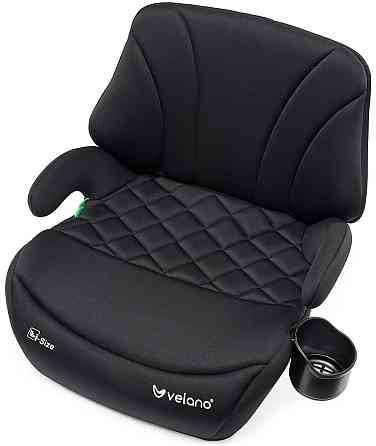 Бустер VELANO Gravo i-Size 125–150 см, ISOFIX + підстаканник, black Київ