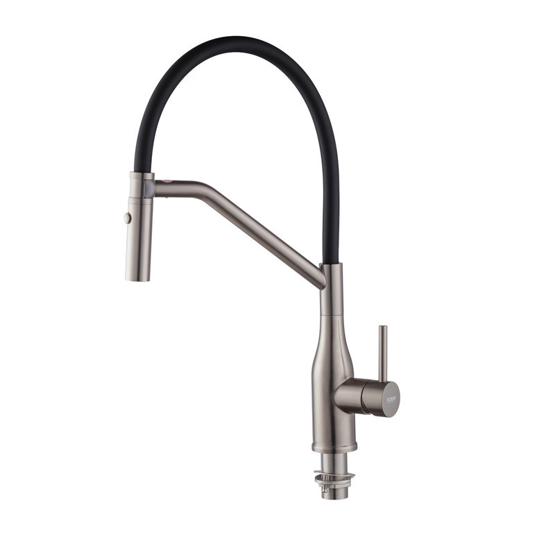 Кухонный смеситель Koer KI-70026-07 с черным силиконовым изливом KR5211 Харьков - изображение 9