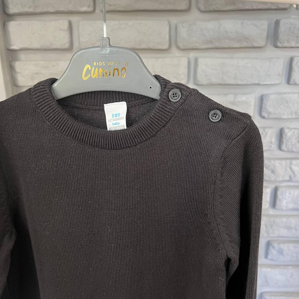 Дитяча кофта з Ґудзиком для хлопчика LC Waikiki Чорна 12-18міс 80-86см пакунок малюка Киев - изображение 2