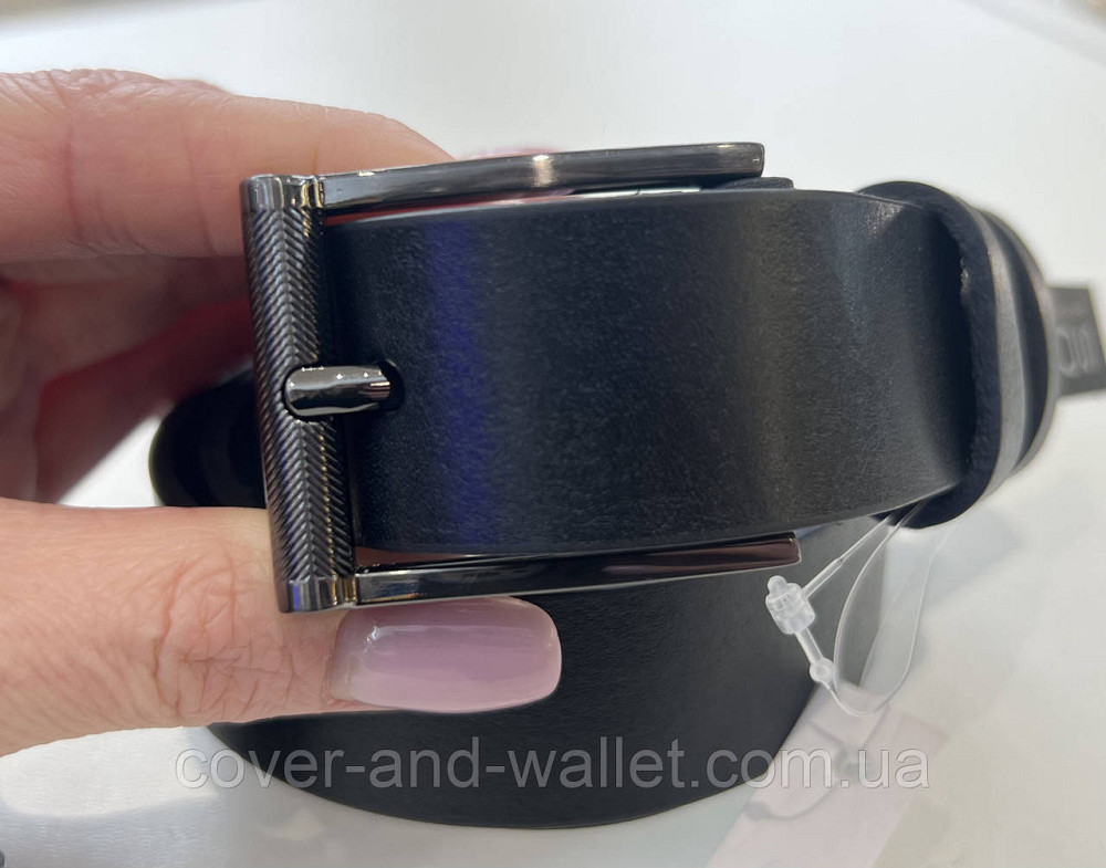 Дитячий/підлітковий ремінь із натуральної шкіри в чорному кольорі PS Leather Київ - фото 5