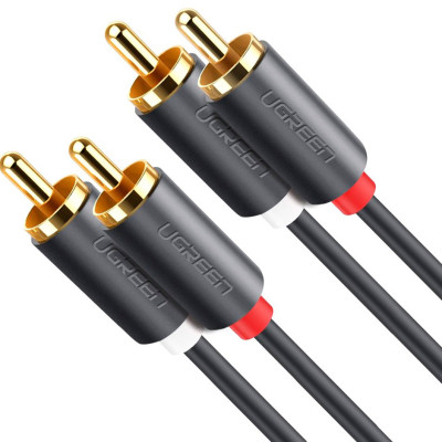 Кабель мультимедийный 2xRCA M to 2xRCA M 3.0m AV104 black Ugreen (10519) Винница - изображение 1