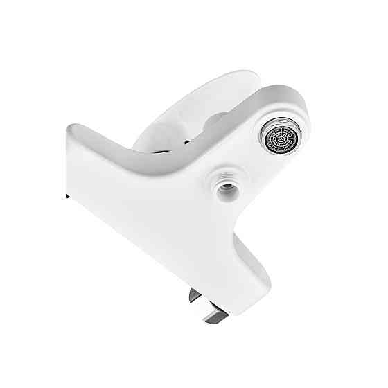 Смеситель для ванны Plamix CEZAR-009 EURO SET белый с гибким шлангом, лейкой и кронштейном (PM0692) Харьков
