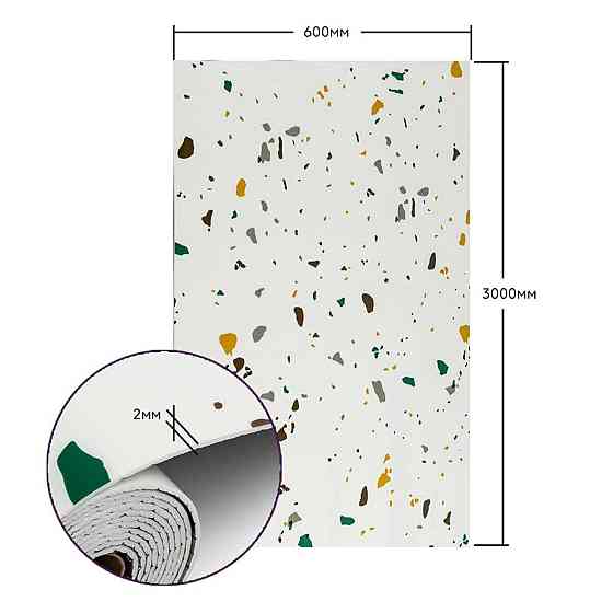 Самоклеящаяся стеновая PET плитка в рулоне 600х3000х2мм SW-00001695 Днепр