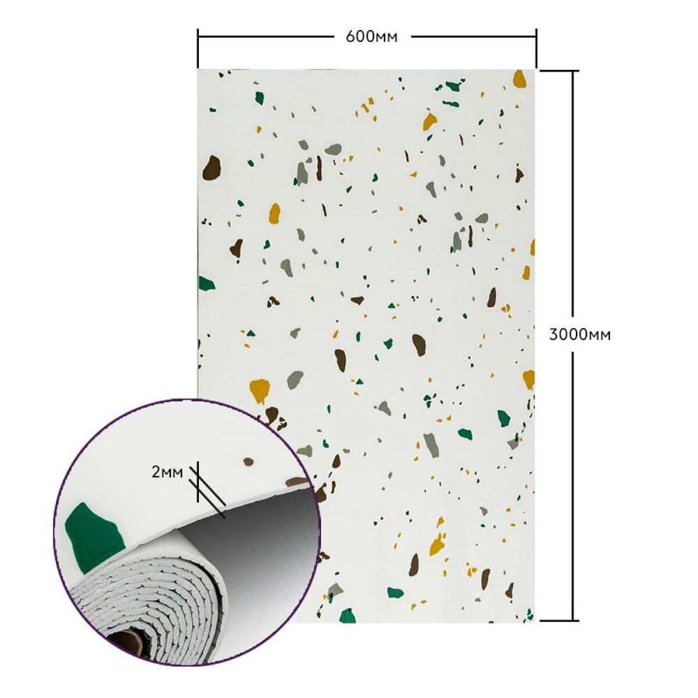 Самоклеящаяся стеновая PET плитка в рулоне 600х3000х2мм SW-00001695 Днепр - изображение 3