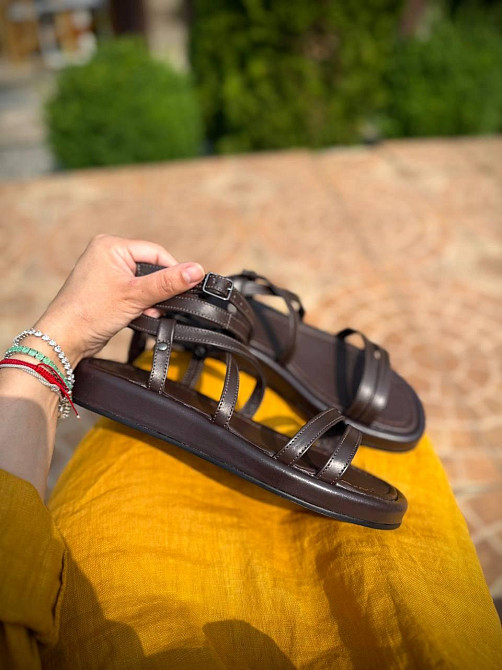 M.KRAFT Босоніжки жіночі коричневі літні M.KRAFT 114 шкіряні / Стильні босоніжки на низькій під Коломия - фото 10