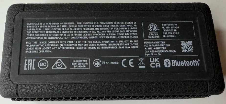 Колонка Акустична система
Marshall Emberton II Black and Brass Київ - фото 1