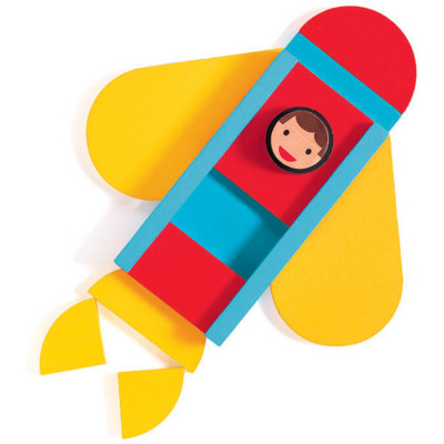 Настільна гра Djeco Набір дерев'яних геометричних фігур Ze Geo Vroom (DJ06436) Вінниця - фото 3