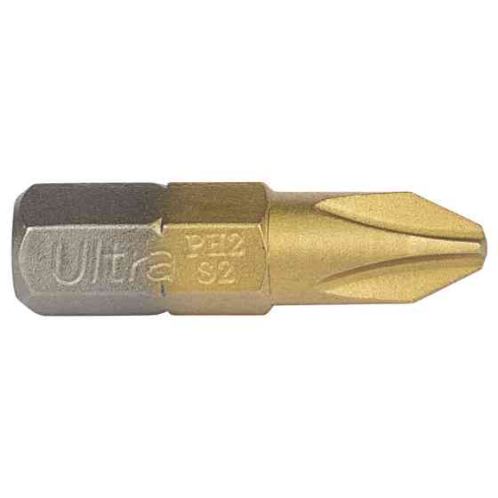 Біти PH2×25мм 1⁄4" 10 шт S2 TIN (блістер) ULTRA (4014152) Київ