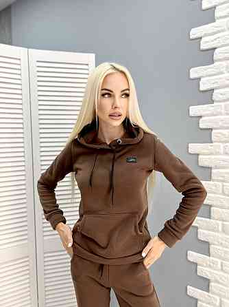 Теплий спортивний костюм "Whisper" оптом  Норма 42-44, Шоколадний Київ