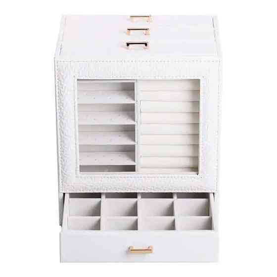 Шкатулка для прикрас з еко-шкіри, 3 яруси Київ