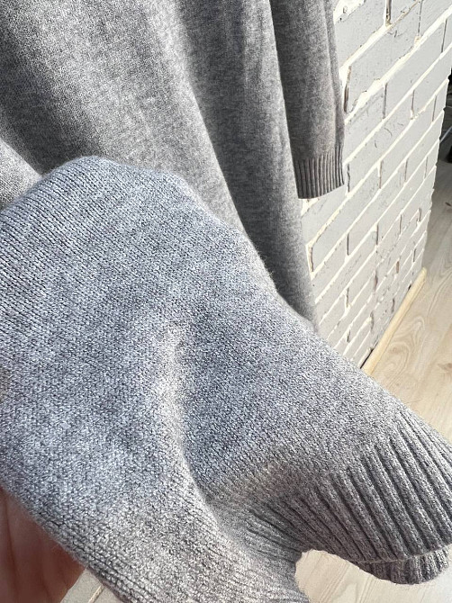 Сукня жіноча LES ETOILES CLAIRES 8178 светр оверсайз комір хомут one size, сірий, one size Київ - фото 16