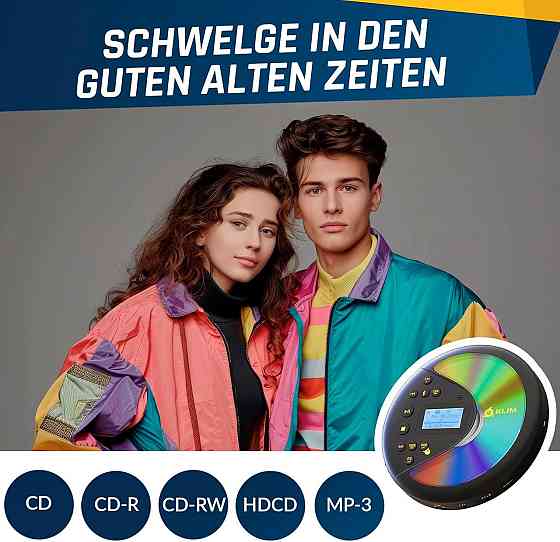 CD проигрыватель Walkman KLIM Discover с прочным аккумулятором + FM-радио + совместимый MP3 CD-проигрыватель + SD-карта Днепр