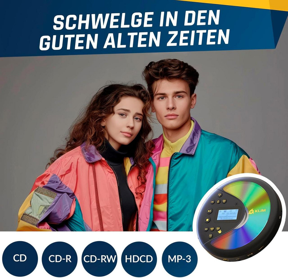 CD проигрыватель Walkman KLIM Discover с прочным аккумулятором + FM-радио + совместимый MP3 CD-проигрыватель + SD-карта Днепр - изображение 5