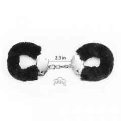 Наручники - Fetish Pleasure Fluffy Hand Cuffs Black Sex Aura Київ