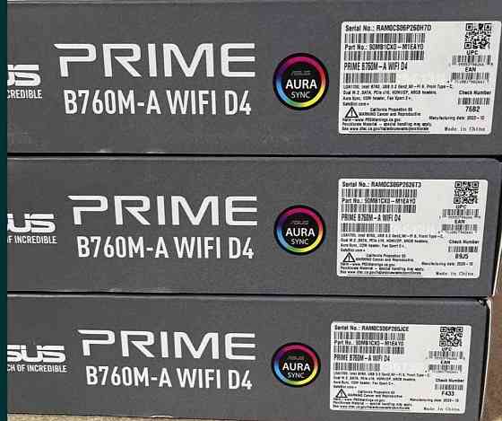 Материнская Плата: ASUS PRIME B760M-A Wi-Fi D4. Новые ! Киев
