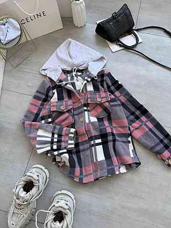 Жіноча тепла оверсайз сорочка з капюшоном турецький двосторонній фліс Полар Рожевий, 48/52 Одеса