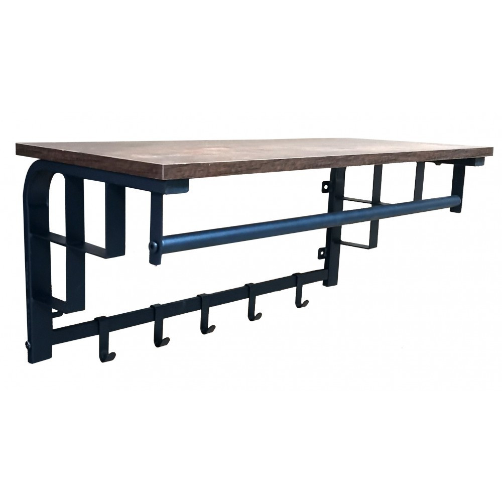 Вішалка для одягу настінна з полицею Bonro BN-124 76 см органайзер для одягу Київ - фото 1