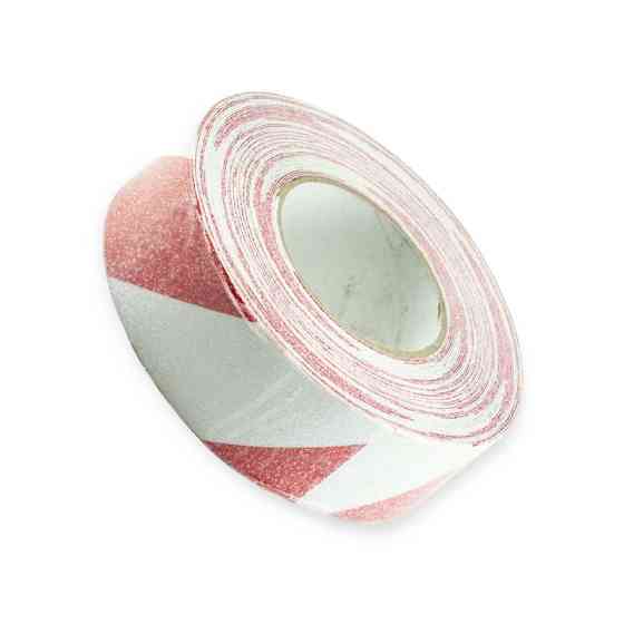 Стрічка "антиковзна" 5см х 20м (червоно-біла) попереджувальна Мукачево