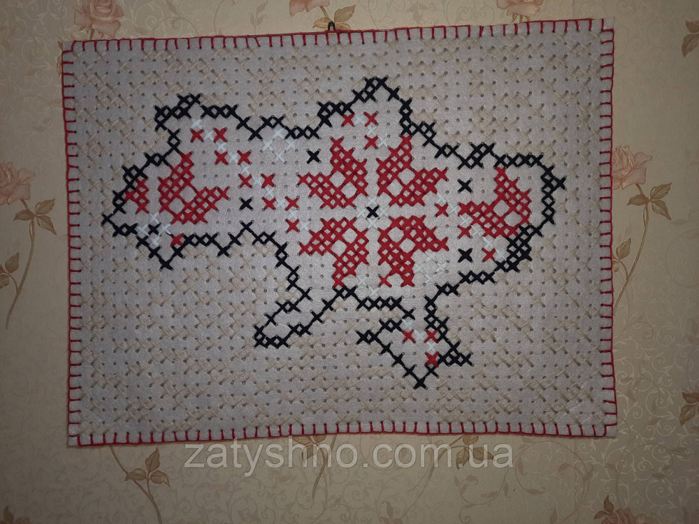 Вышитая картина на стену Карта Украины Киев - изображение 6