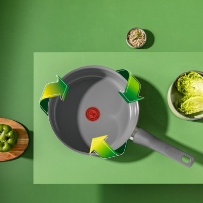 Сотейник Tefal Renewal, 24см, алюміній, бакеліт, скло, сірий (C4263243) Винница - изображение 3