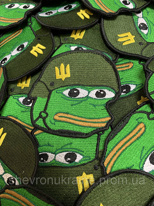 Шеврон Пепе ВСУ (Форма контурная. На липучке) Размер 8x8см Киев - изображение 3