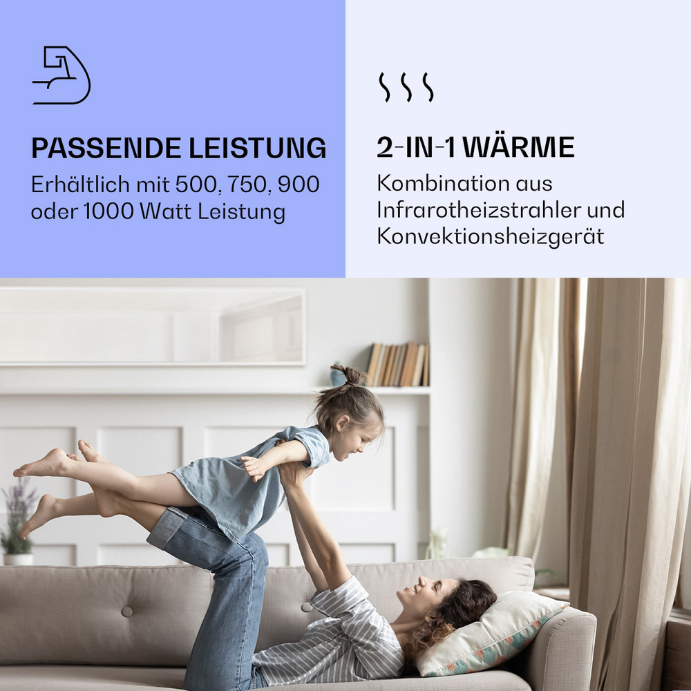 Интеллектуальный инфракрасный обогреватель La Palma 900 40x160 см 900 Вт зеркальное основание 900 Вт (40 x 160 Ровно - изображение 5