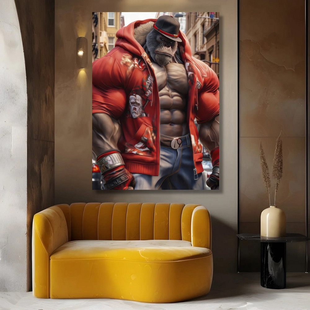 Картина Холсті в спортзал  Мавпа KLM_6 80x120 см Київ - фото 4