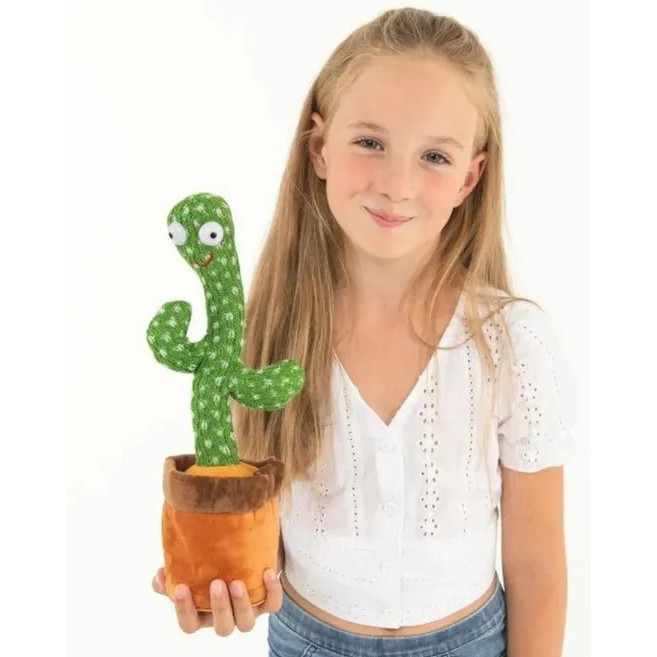 Повторюшка кактус, Dancing cactus, Мягкая игрушка кактус Детская электронная игрушка Танцующий FY-32 Львов - изображение 16