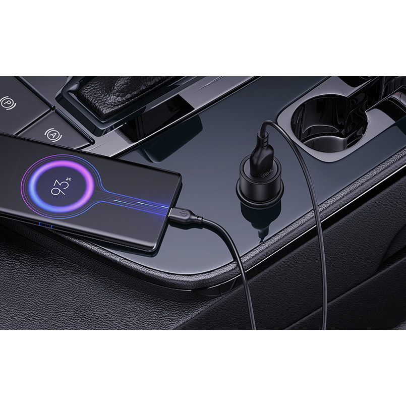 Автомобільний зарядний пристрій XO CC54 USB QC3.0 18W чорний Львів - фото 2