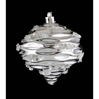 Елочная игрушка YES! Fun Хрусталь шар серебро 8 см (972898) Винница - изображение 1