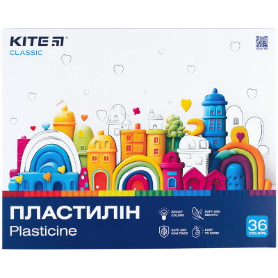 Пластилин Kite Classic 36 цветов, 720 г (K-078) Винница - изображение 1