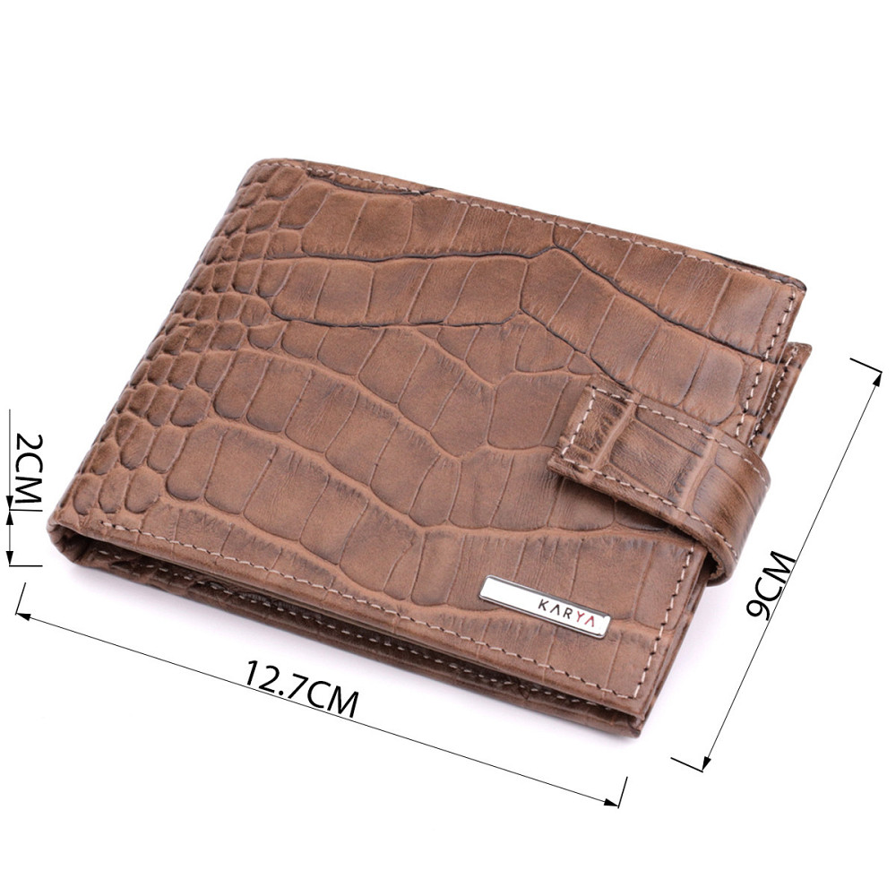 Вместительный мужской кошелек из натуральной кожи KARYA 22854 Коричневый Киев - изображение 3