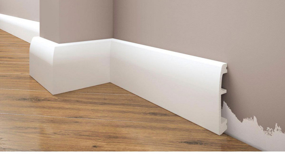 Плинтус под покраску из дюрополимера Элегант LPC - 06 (2м.п.) 69х14мм Днепр - изображение 2