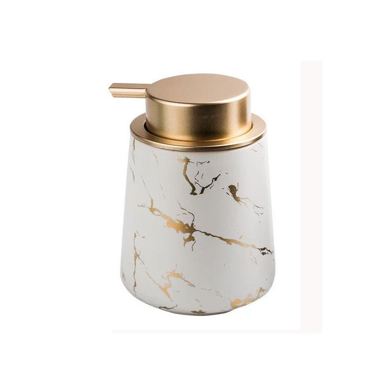 Дозатор для жидкого мыла, моющих средств керамический 400 мл, для ванной и кухни Белый Каменец-Подольский - изображение 1