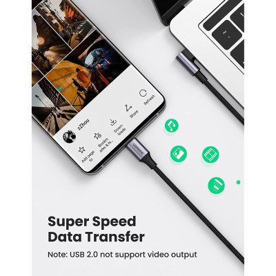 Дата кабель USB-C to USB-C 2.0m 100W US334 Black Ugreen (70645) Винница - изображение 7