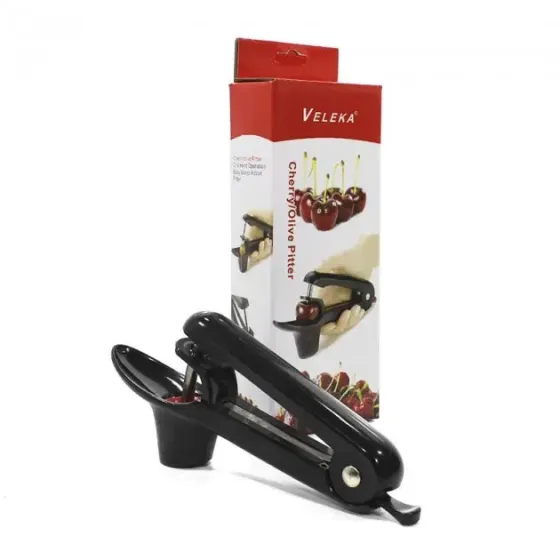 Инструмент для удаления косточек пластиковая ручная Veleka, выдавливатель косточек из вишни, вишнечистка Коломия