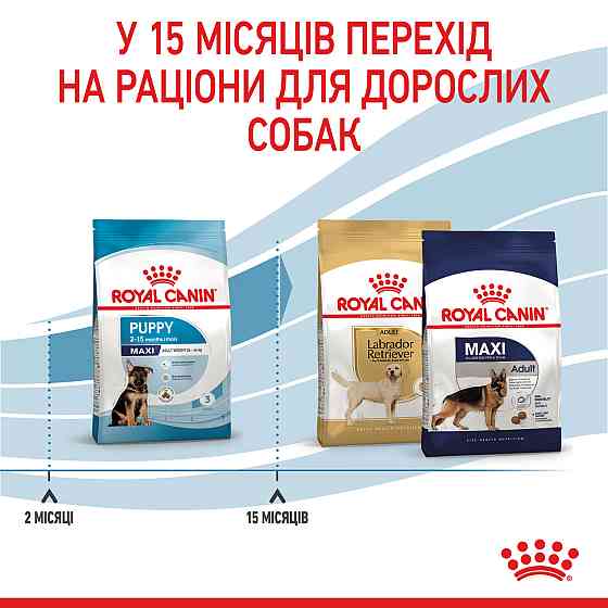 Корм для цуценят великих порід собак ROYAL CANIN MAXI PUPPY 15.0 кг Київ