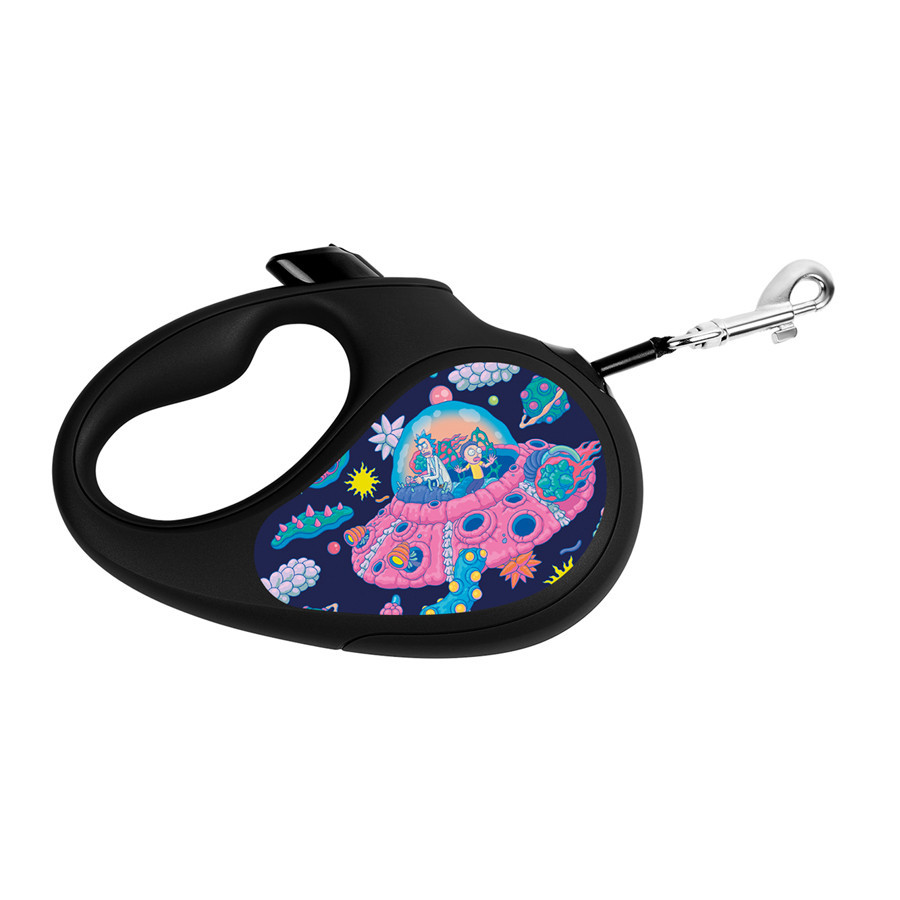 Повідець-рулетка для собак WAUDOG R-leash, малюнок "Рік і Морті 1", L, до 50 кг, 5 м, світловідбивна стрічка Вінниця - фото 1